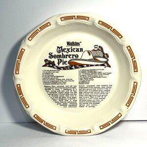 Watkins Mexican Sombrero Pie Recipe Plate 1983